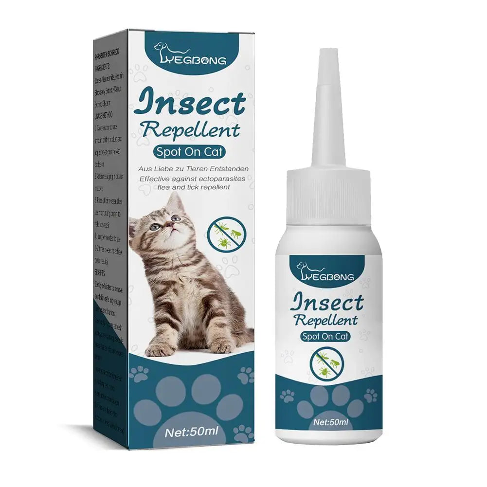 Pet Flea Killer Drops anti Fleas Cats Ticks Lice Mite Removal Relieve Itching Dogs Ringworm Treatment Pet Insect Removal Drops