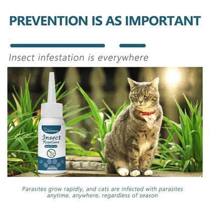 Pet Flea Killer Drops anti Fleas Cats Ticks Lice Mite Removal Relieve Itching Dogs Ringworm Treatment Pet Insect Removal Drops